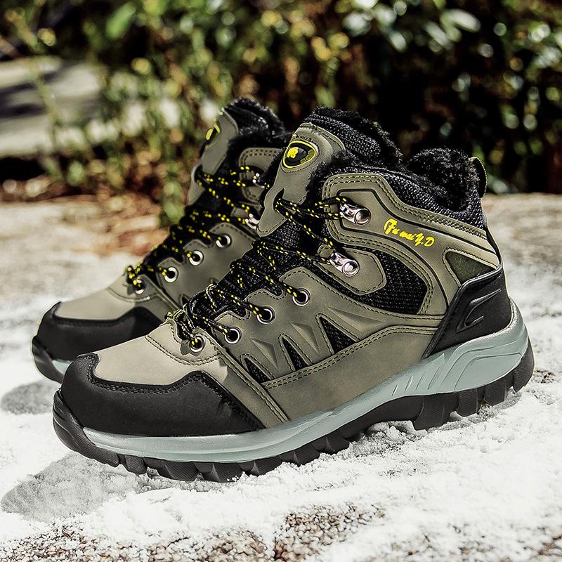 Winter Waterproof Unisex Hiking Shoes Men Outdoor Trekking Shoes Trainers Sports Sneakers Men Mountain Climbing Shoes Hiking Boots