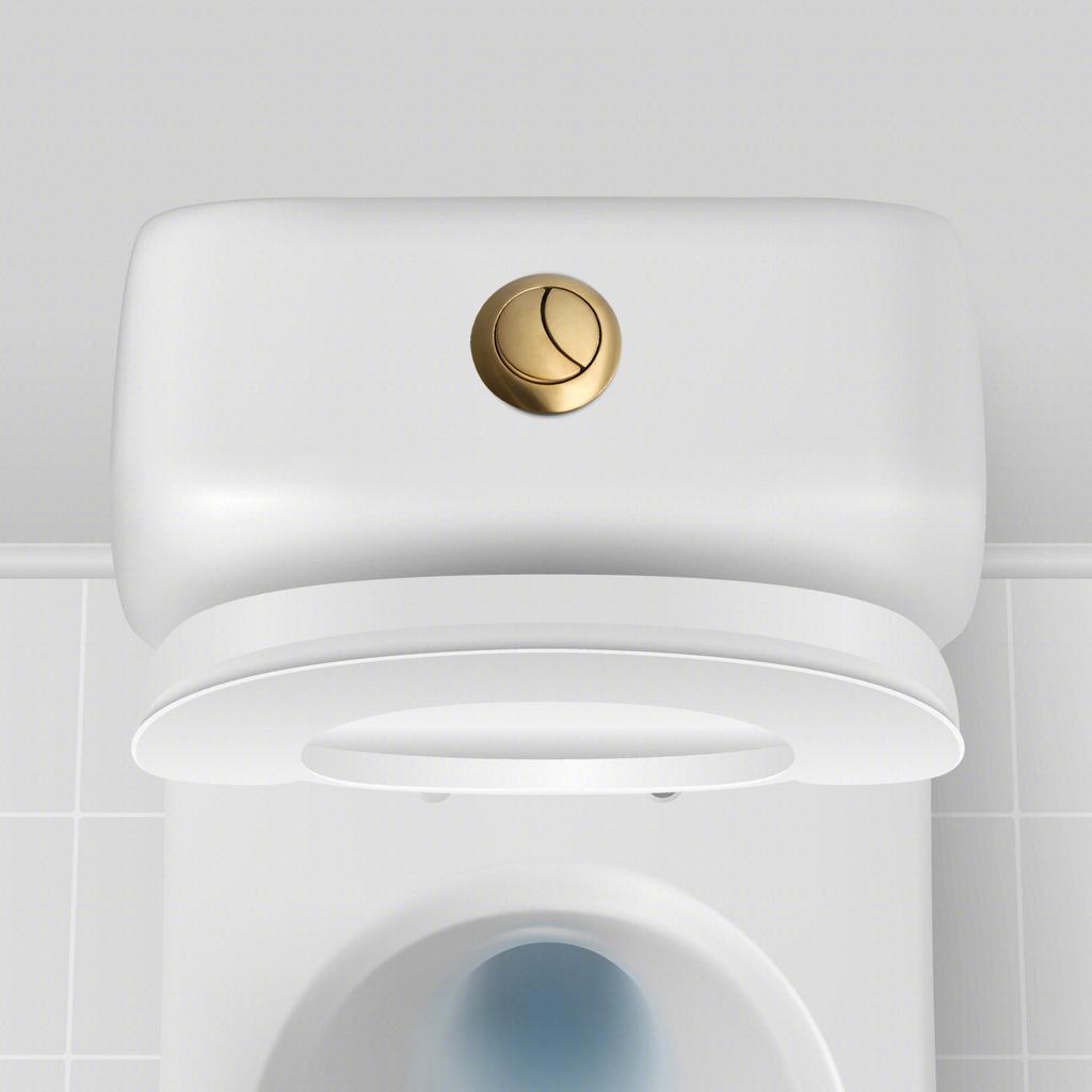 Botón de Cisterna de Latón Cepillado Dorado Compatible de 38 mm para Reformas
