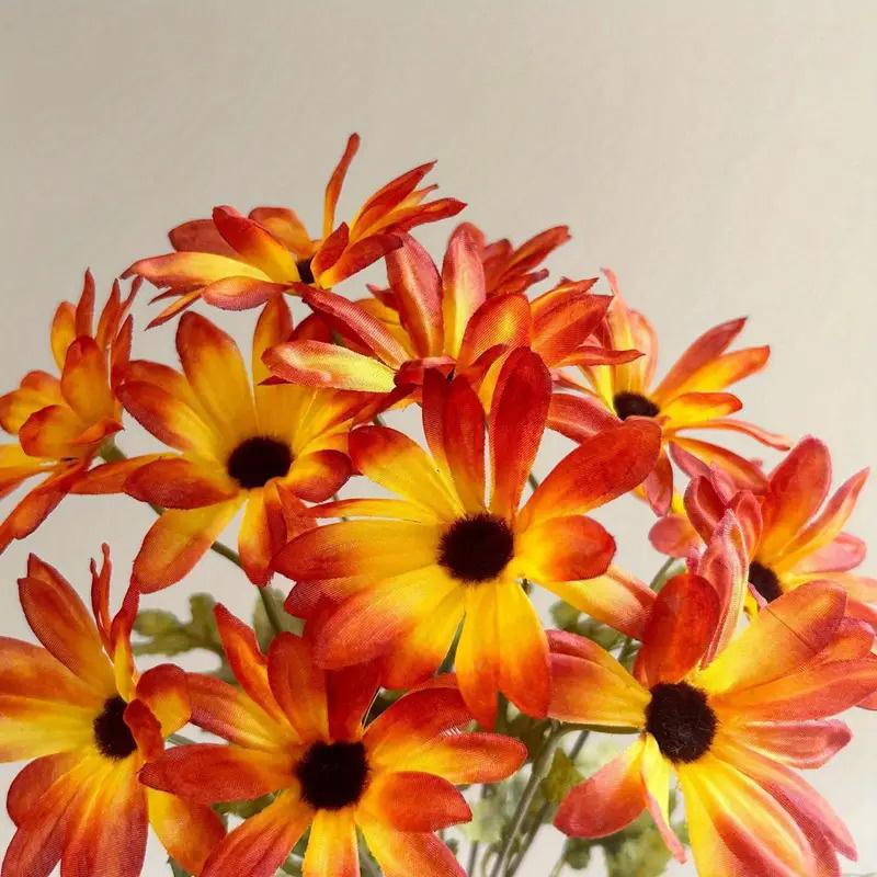1/4 Bouquet Faux Daisy Bouquets Festive Decoration Silky Chrysanthemum Real Touch Artificial Flowers 14 Blooms Fall Centerpieces