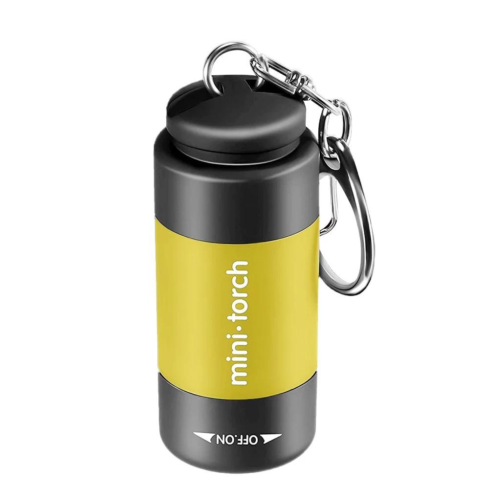 Mini Keychain Lamp Pocket USB Rechargeable LED Strong light Multifunctional Light Flashlight Waterproof Outdoor Hiking Camping