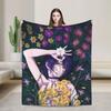Anime Kettensäge Reze Super Warme Decke Reise Plüsch Bettwäsche Überwürfe Neuheit Sofa Stuhl Flanell Tagesdecke Sofabettbezug