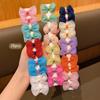 28 colorful fabric hair clips with random colors, cute and sweet, suitable for daily use as hair accessories
