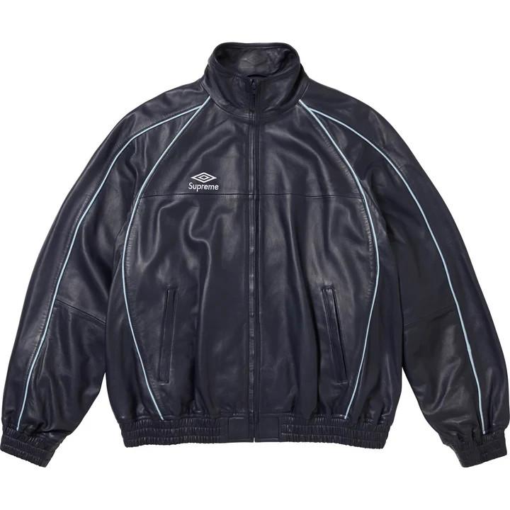Supreme Umbro Leather Track Jacket Navy