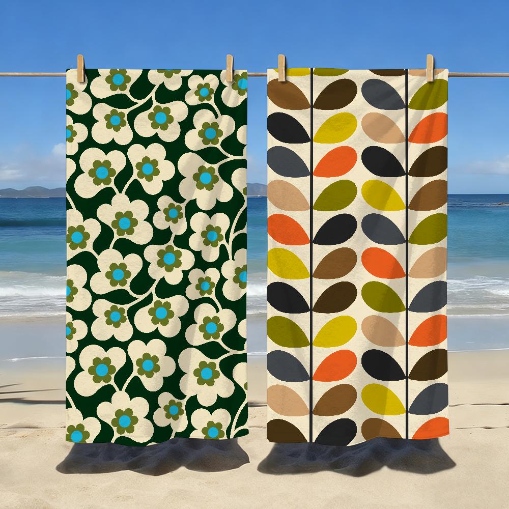 Aesthetic Art O-Orla Kiely Flower Stem Towel Soft Pool Gift For Travel Gym Shower Camping Quick Dry Sports Large Beach Towels
