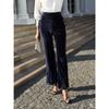 Pantaloni Casual da Donna a Vita Alta Micro-corti con Collage di Canarino