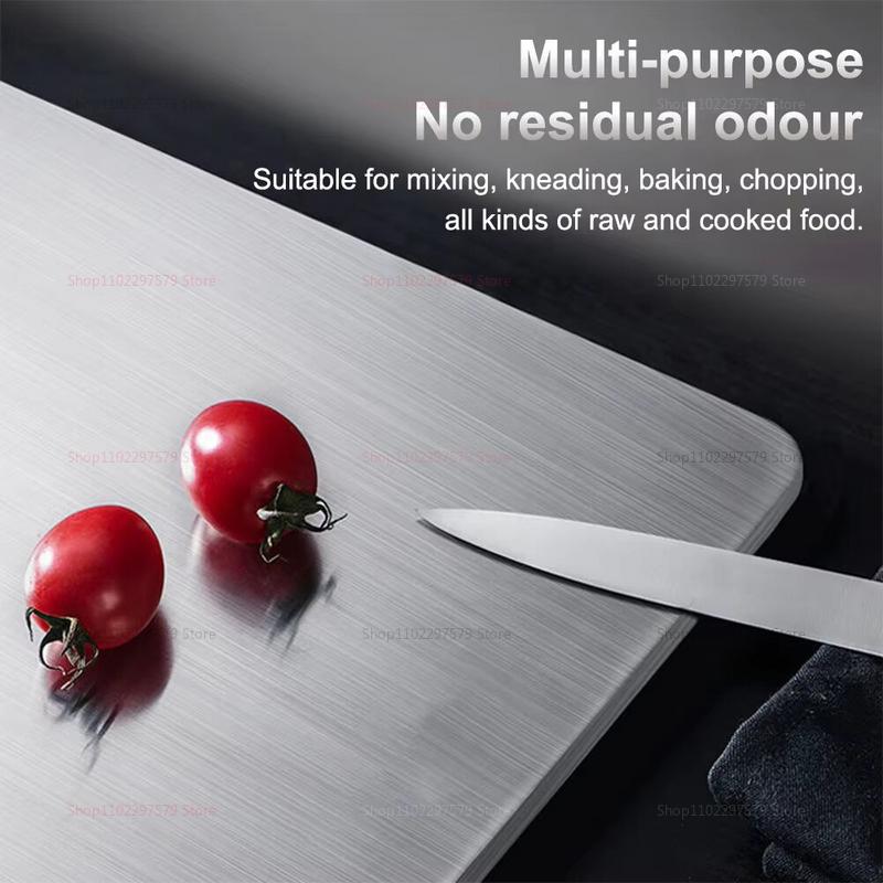 Titanium Cutting Board Pure Titanium Cutting Boards for Kitchen - Double Sided Medical-grade Titanium Cutting Mat, Easy To Clean