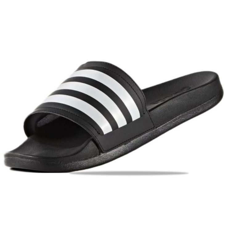 Adidas Adilette Comfortable Durable Slippers Women Footwear Black White BA9300