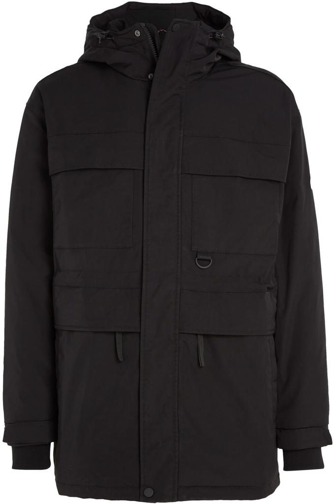 Зимняя парка Tommy Hilfiger с капюшоном и множеством карманов (DM0DM17227) черный