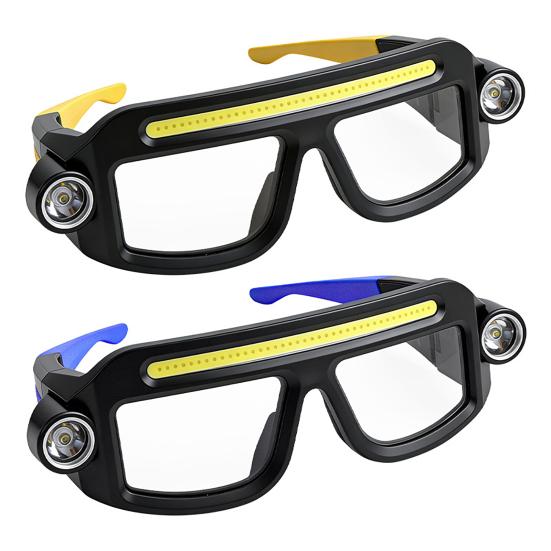 Multifunctional Eyeglass Light, XTE USB Rechargeable LED Head Lamp for Outdoor, 5 Lighting Modes Hands Free Work Light for Night Fishing
