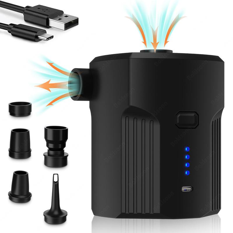 Portable Electric Air Pump for Inflatables with 5 Nozzles for Outdoor Camping,Air Mattress Beds,Boats,Cushion,Couch,Pool Floats