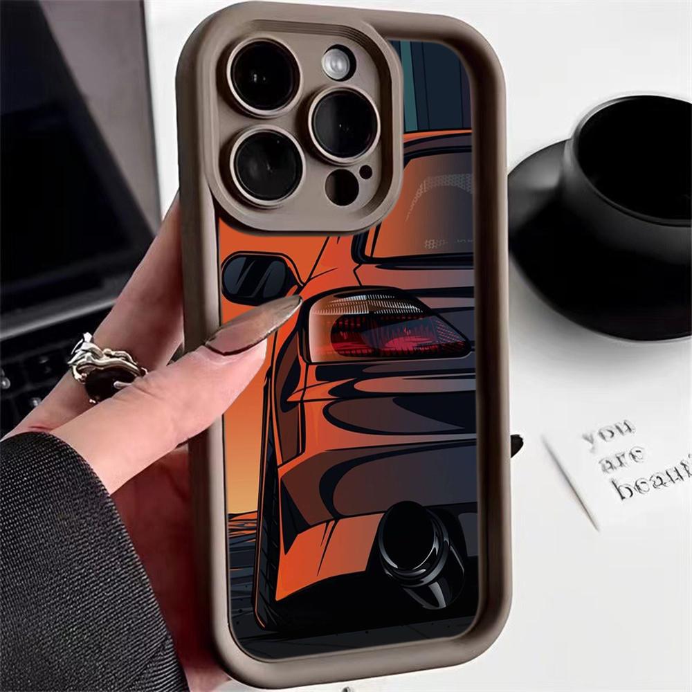 Ae78 Fashion Car Pattern Design Art Protective Phone Cases for iPhone 13 14 15 Pro Max Infinix Hot 40i Tecno Camon 30 20 Pro Angel Eyes TPU Back Cover