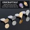 56Pcs 4 Style 304 Stainless Steel Clip-on Earring Findings Clip On Earring Pads Flat Round with 56Pcs Silicone Earring Pads