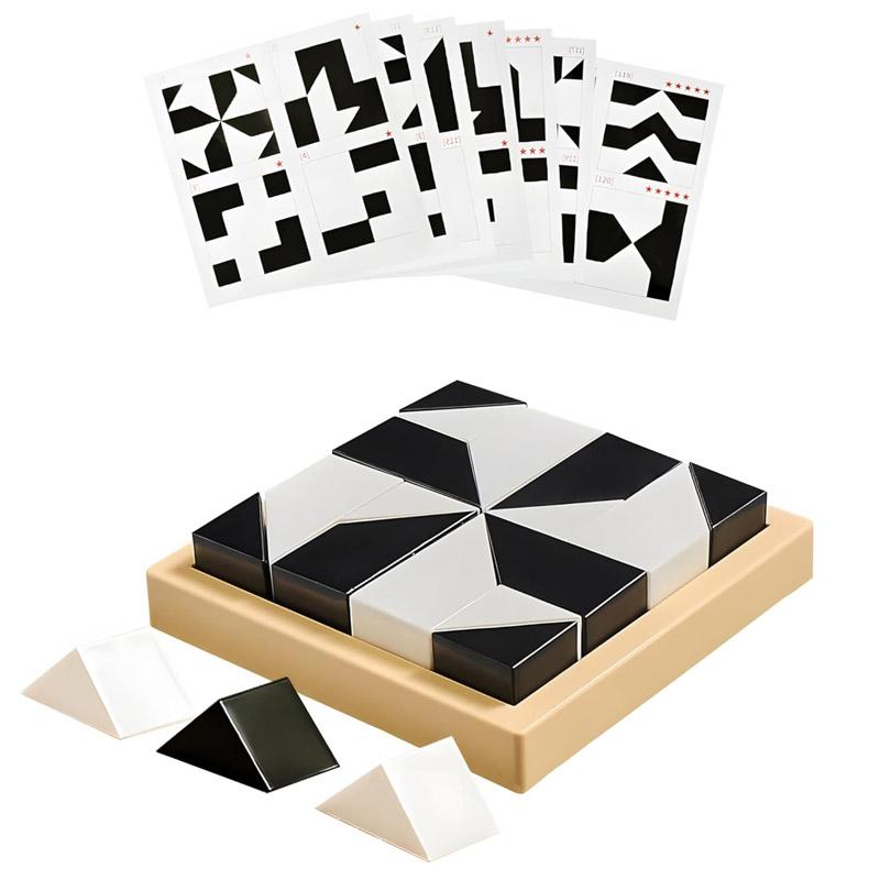 

Plastic Hidden Blocks Puzzle Fitting Square Block Geometric Shape Brain Challenges 3D Logic Spatial Thinking Educational Toys