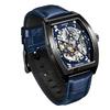 ZEROO M1D THE AURIGA Mechanical Skeleton Damascus Watch Hand-Wound Men's (ZM001DBBL) [Authentic] (Blue/Black Case)
