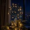 Indoor Outdoor Holiday Decor Halloween Spider Web Tree Topper Decoration Metal Festive Trick or Treat Ornament for Yard Celebration Party Favors