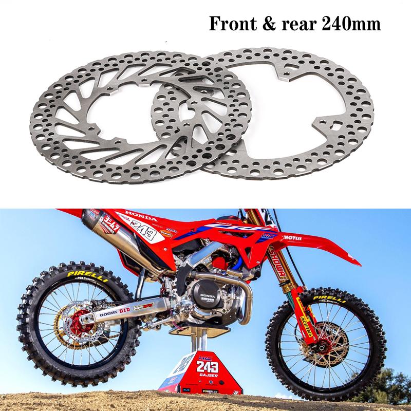 Original Durable Front and Rear Motorcycle Brake Discs Rotors Suitable for HONDA CR125 CRF250 CRF450E/R/X Dirt Bikes
