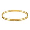 European and American retro classic diamond-encrusted hollow buckle bracelet women's 18k gold-plated stainless steel waterproof bracelet