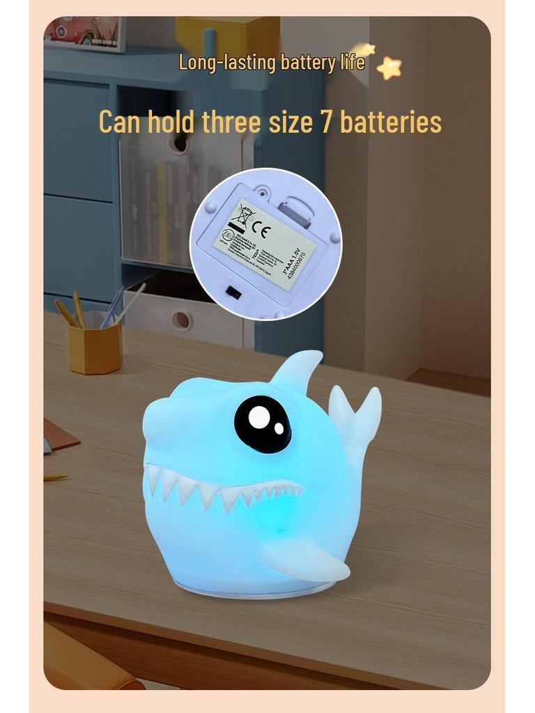 Rechargeable Shark Tap Night Light - Q Version Bedside Atmosphere Lamp