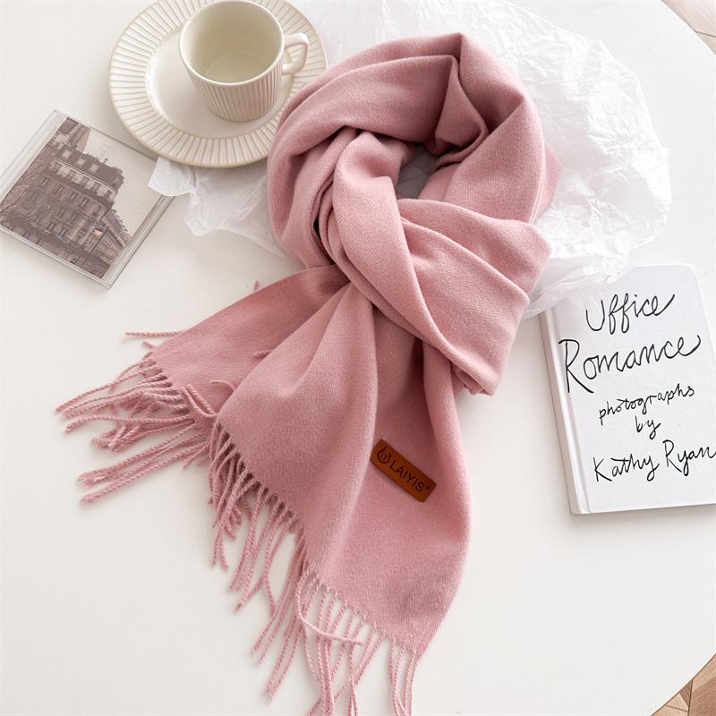 Autumn And Winter  Cashmere Scarf For Women, Solid Color Warm Shawl, Fashion Tassel Scarf, Versatile Scarf