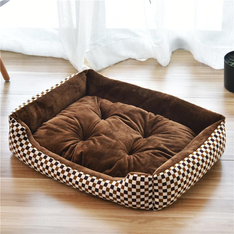 

Corduroy Dogs Bed Dog Pet Accessories Plush Calming Sofa Bed Soft Cushion for Little Small Medium Cats Puppy Cama Perros Grandes S 48X38CM