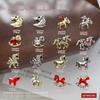 2026 Year of the Horse Red Rhinestone Zodiac Nail Art Accessories