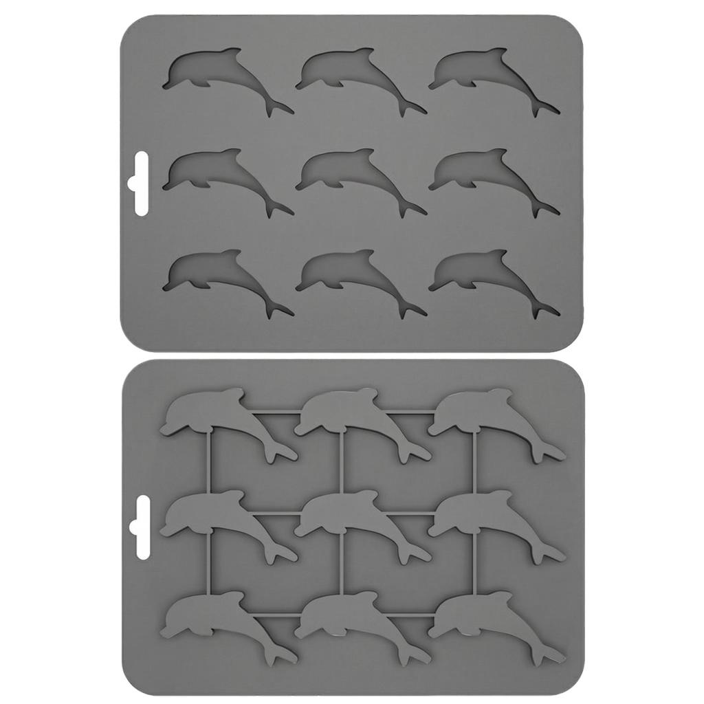 Animals Ice- Mold - Ocean Animals Turtle,Dolphins,Penguins,Silicone Mold For Baking Muffin Cake, Chocolate,Candy, Soap