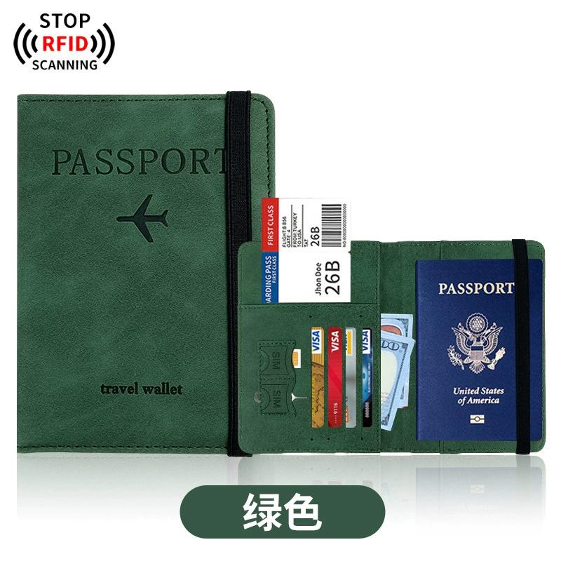 Women Men RFID Vintage Business Passport Covers Holder RFID Blocking Leather Card Case Passport Holder Cover Wallet Travel Accessories