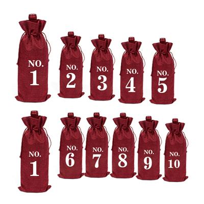 Sac de vin cu șnur rezistent la praf sac de vin din iută 1-10 seturi sac pentru sticlă de vin multicolor vin șampanie