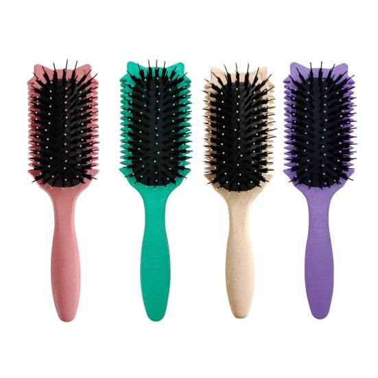 Cat Ear Curl Defining Brush Scalp Massage Reduces Frizz Anti-static Hair Comb Portable Men Women Hair Volumizing Detangling Bristles Brush
