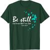 Be Still Know God Butterfly Graphic Men's Casual Round Neck Cotton T-Shirt
