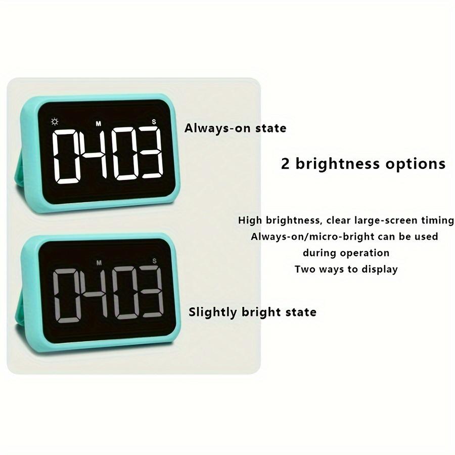 1pc Digital Kitchen Timer, LED Electronic Countdown with Adjustable, Plastic, Battery Operated 3 AAA Not Included, Clear Display for Cooking Learning
