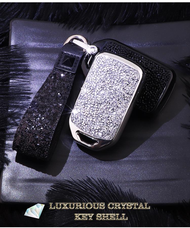 KAKTUS Diamond-Studded Rhinestone Key Case for Honda Crider, Accord, CRV, Civic, Fit