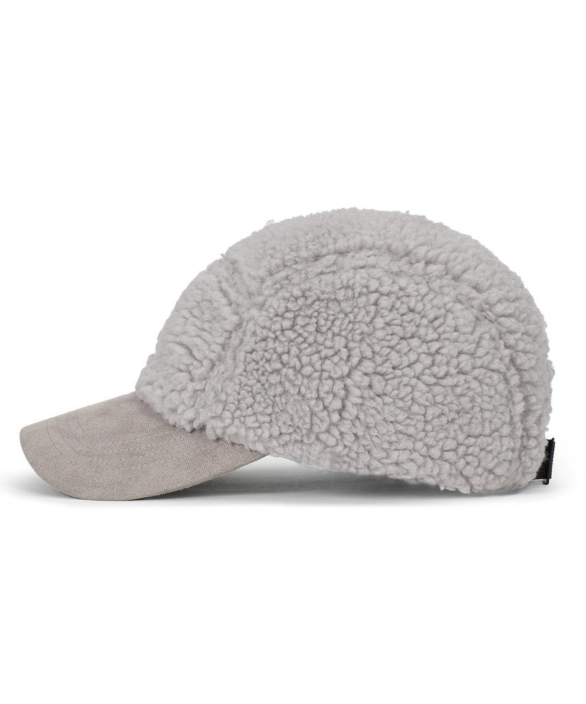 Bajal Va Square Studded Fleece Camp Cap Grey