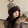 Autumn Winter Handmade Woolen Hat Warm Wool Knitted Hat Trendy Knitted Bucket Hat  Women
