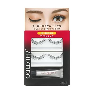 SHISEIDO Eyelashes N2 2 Sets of 2 Pairs Eyelashes, 3.3g Adhesive, (x 1)