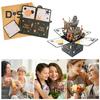 3D Birthday Card Pop-Up Happy Birthday Greeting Card Gift Box with Envelope Handmade Foldable Celebration Card for Family&Friend