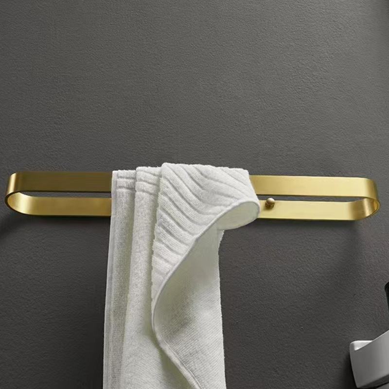Badezimmer Handtuchhalter Wandmontage Handtuchhaken Gebürstetes Gold Handtuchständer Ablagegestell Regal 30cm/40cm/50cm Badezimmer Zubehör