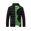 Men S Thick Winter Cotton Jacket Stand Collar Zip Up Coat