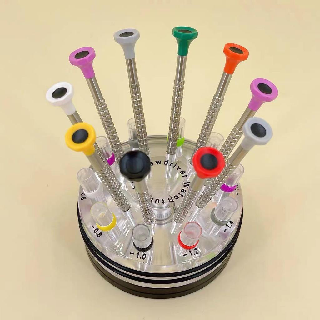 Precision Watch Repair Screwdriver Set: Mini Phillips & Flathead Bits