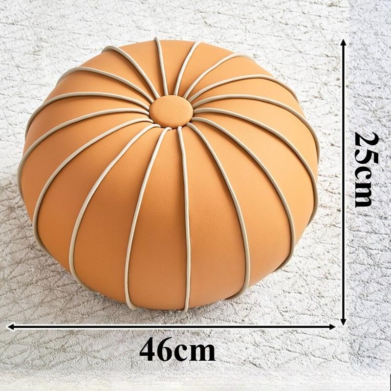 Leather Sofa Footrest Round Mobile Foot Stools Miniature Modern Shoe Changing Stool for Living Rooms Aesthetic Room Furniture 23290₽