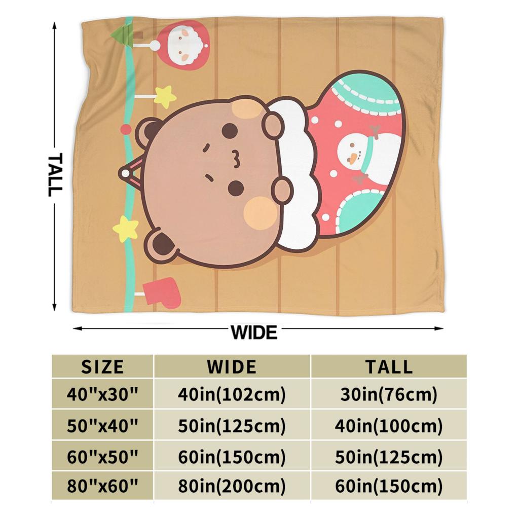 Warm BlanketChild Camping Bubu Dudu Christmas Throw Blanket Flannel Bedspread For Couch Bed Fashion Sofa Bed Cover