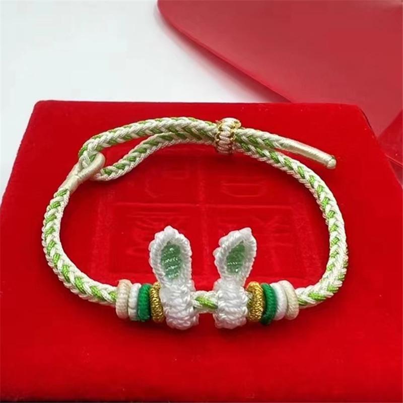 Hand Rope, Rabbit Ear Finished Bracelet Rope Diy String Punching Accessories, Gifts