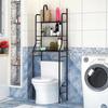 Floor Standing Punch-Free Bathroom Storage Rack for Toilet and Washbasin