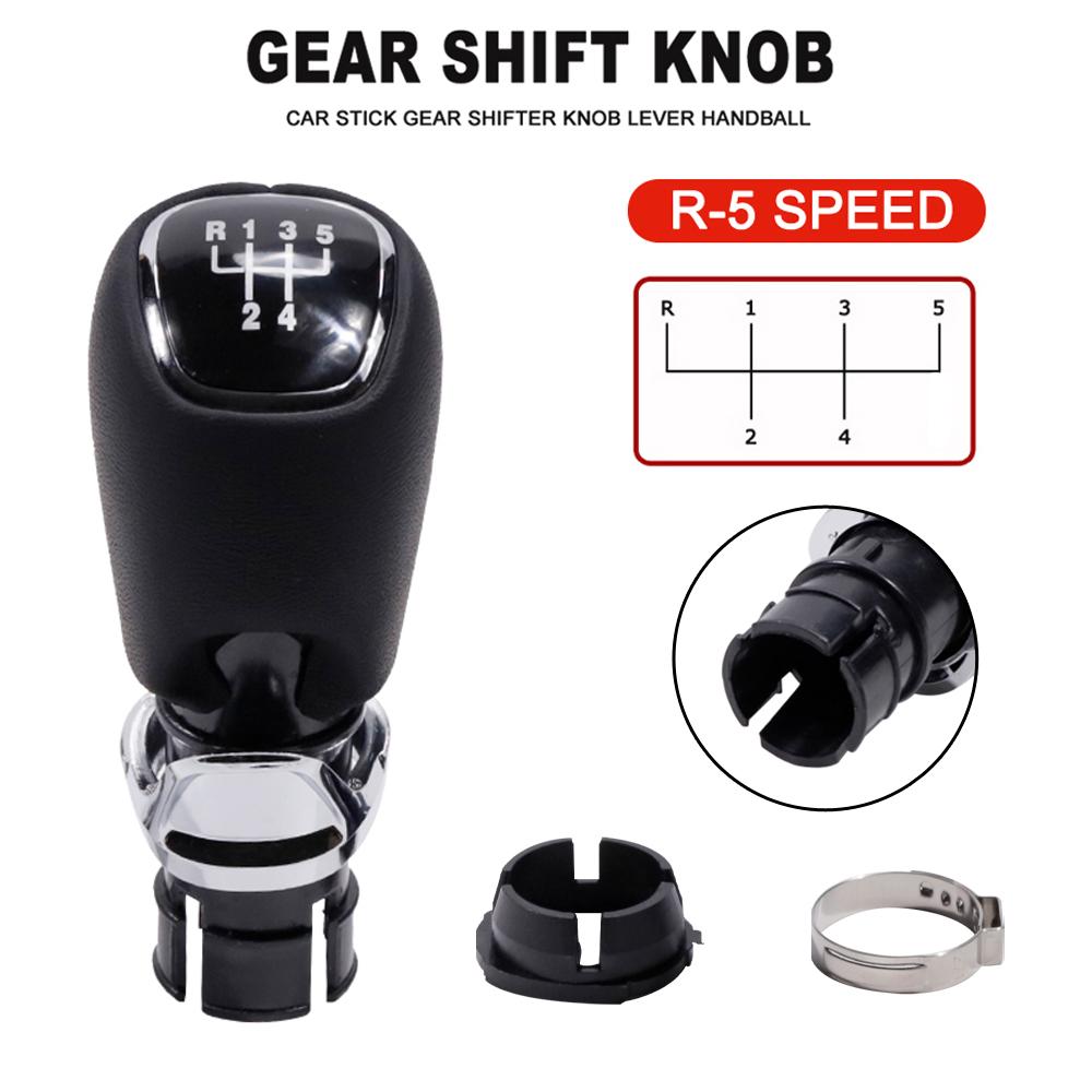 Manual 5 6 Speed Gear Shift Knob Stick Shifter Lever HandBall Gaiter Boot Cover For Skoda Octavia 1997-2011 Auto Accessories