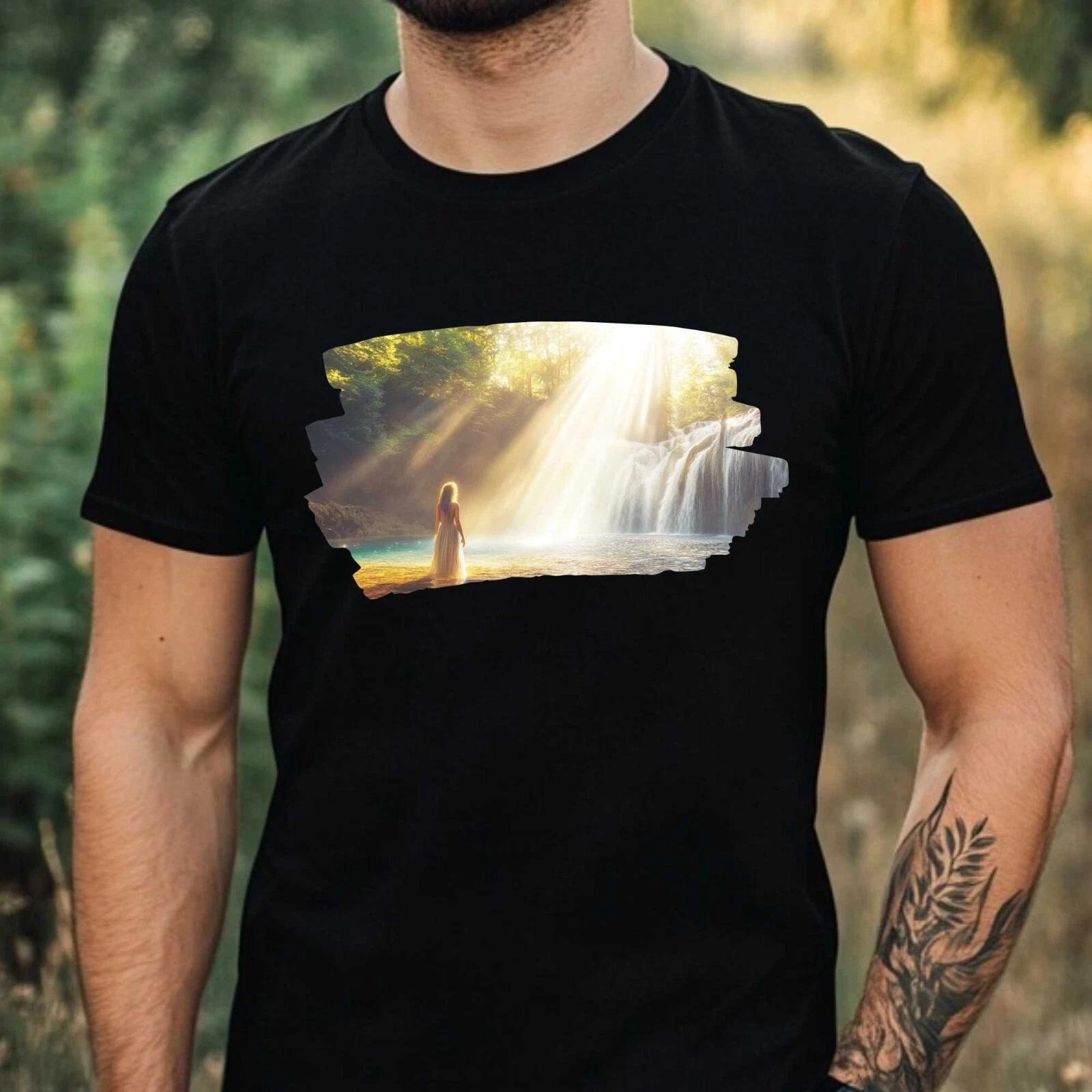 T-Shirt Herren Mystischer Wald Motiv Baumwolle Größe XS bis 5XL XXXXL