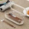 With Draining Tray Cutlery Storage Box Dustproof Flatware Holder Chopstick Organizer  Office