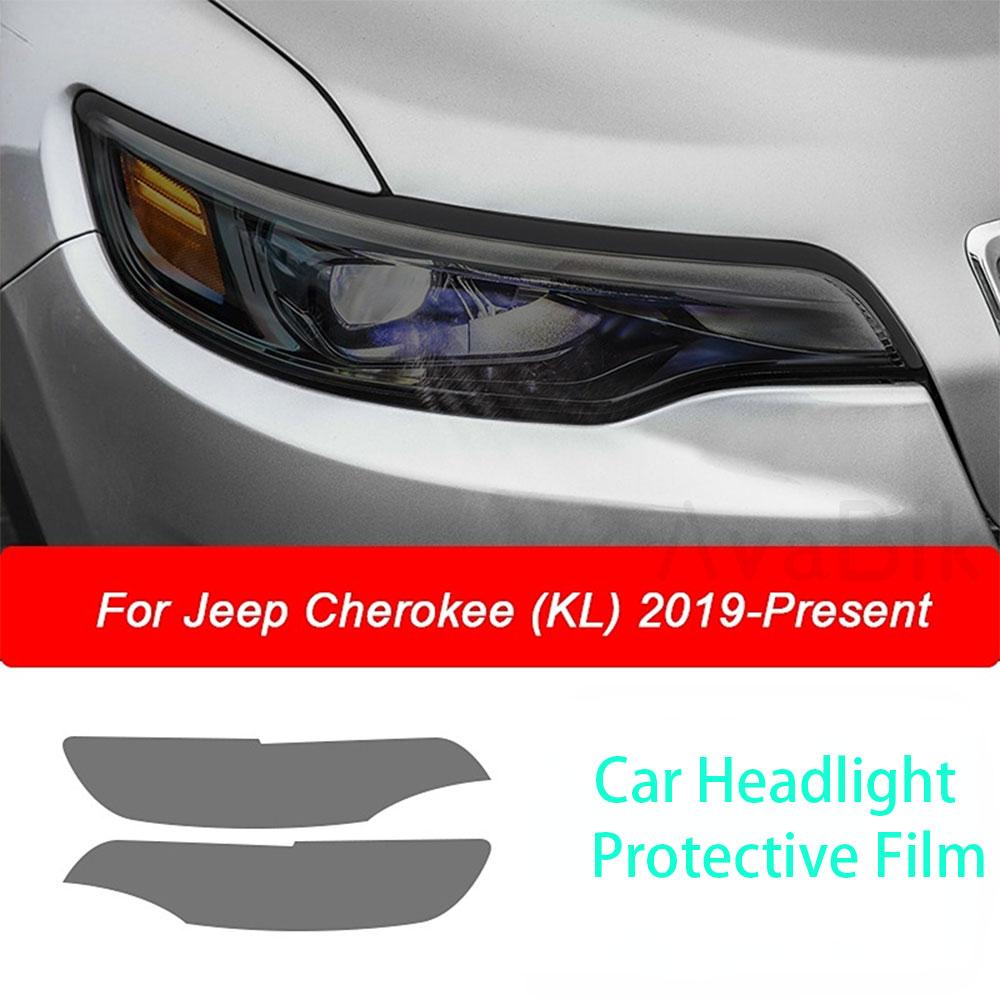PPF Car Headlight Protective Film Front Light Tint Smoked Black TPU Sticker for Jeep Grand Cherokee Wrangler Compass Accessories