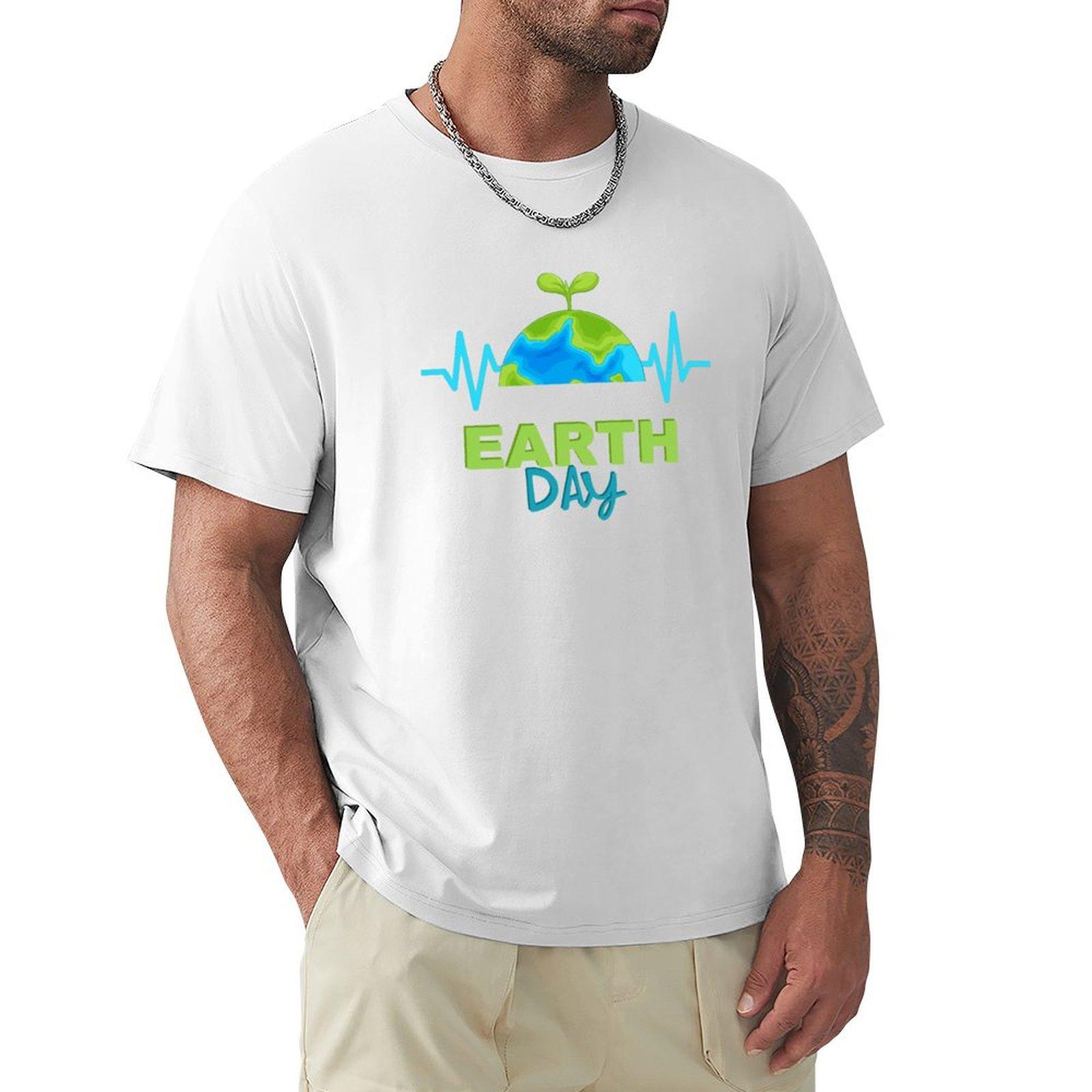 Heartbeat Earth Day Graphic Green Earth Day Tshirt Casual All Match Tee Shirt For Unisex S
