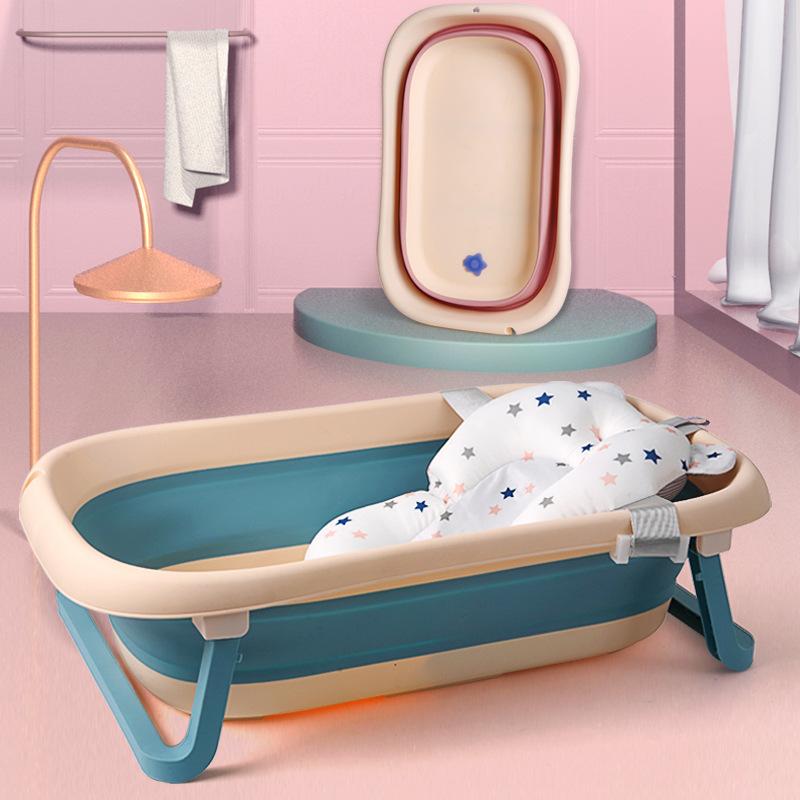 Baby shower lying down, baby shower artifact can sit and lie down, newborn net bag bath pad, bathtub floating pad