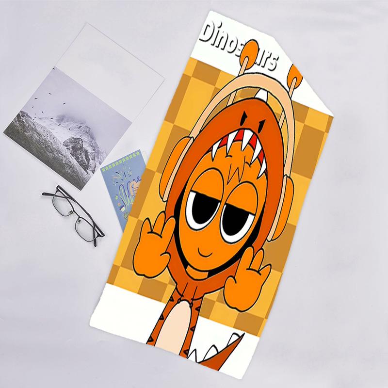 1pc SPRUNKI7 Beach Towel, Beach and Seaside Swimming Pool Equipment, Fashion Pattern, Rectangular, Travel Essentials